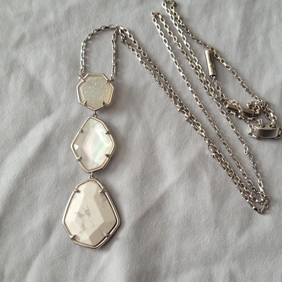 Kendra Scott White Howlite Drusy Nina Necklace